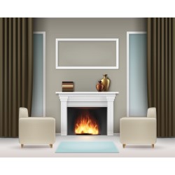 Cozy and Stylish Fireplace Area in Your Home.Decorative Fireplace Grate