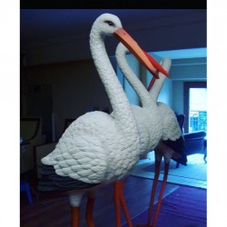 Flamingo bird statue