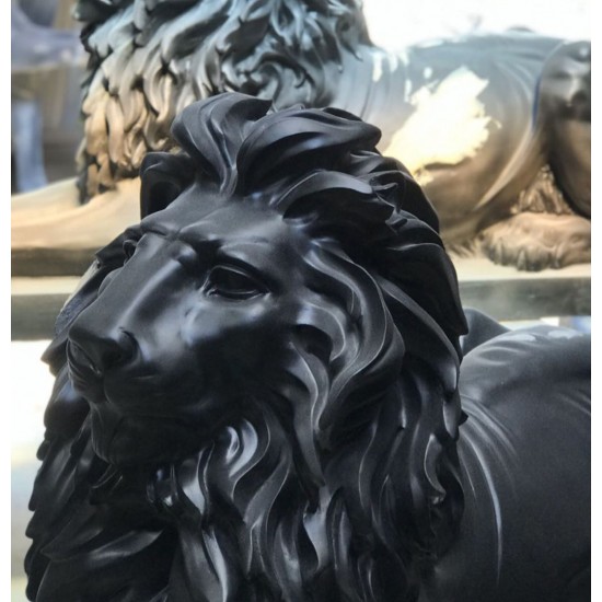 Black Lion Sculpture