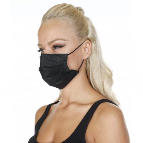 Wholesale Ultrasonic Surgical Mask Black 3 Ply 50pcs