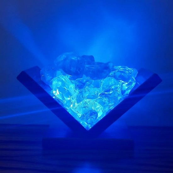 Book Shaped Handmade Blue Light