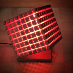 Wooden Handmade Red Light