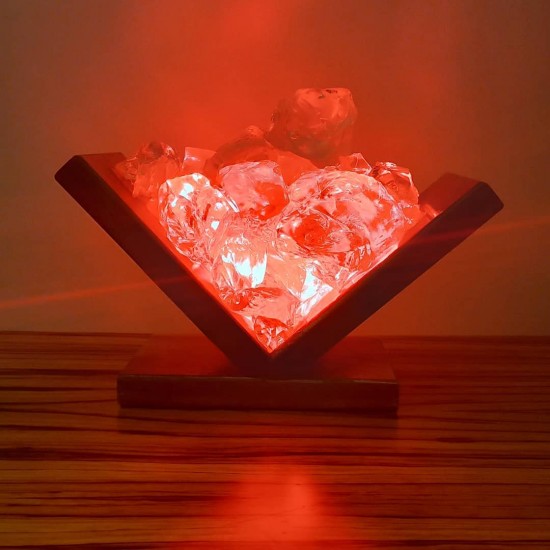 Book Shaped Handmade Red Light